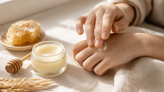 How to use tallow balm with a small amount of balm warmed for face and body application
