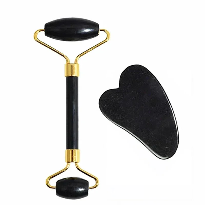 Natural jade roller and gua sha skincare tools - product image 16