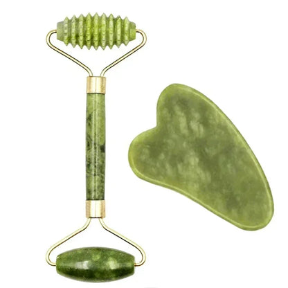 Natural jade roller and gua sha skincare tools - product image 17