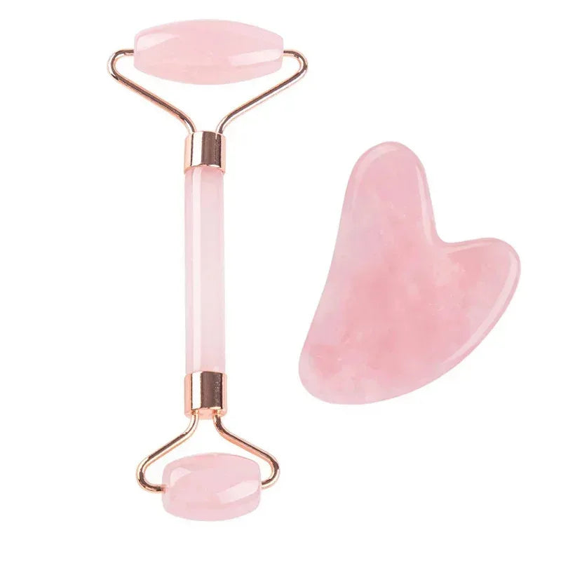 Natural jade roller and gua sha skincare tools - product image 13